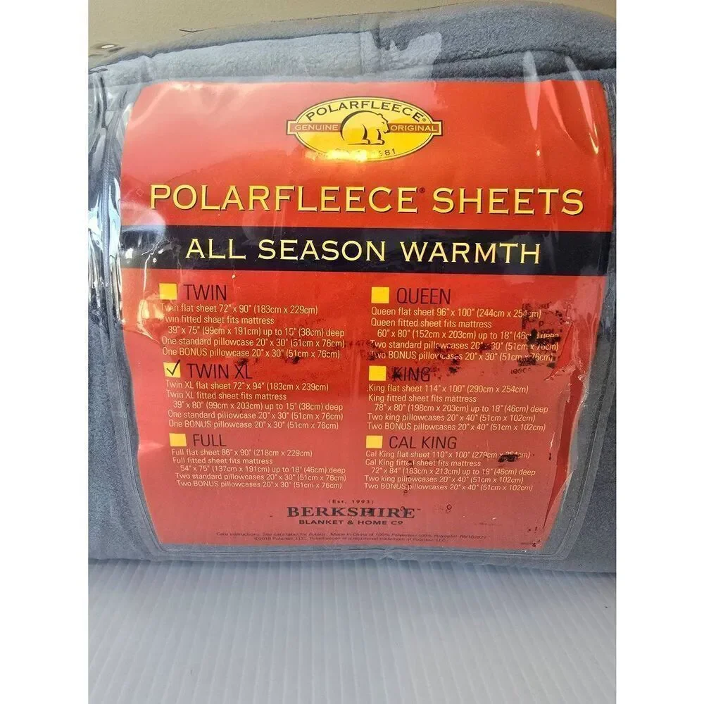 Polar Fleece Sheet Set Twin New